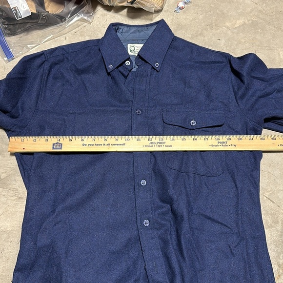 Navy blue wool button up shirt/jacket / size‎ M - Picture 10 of 11